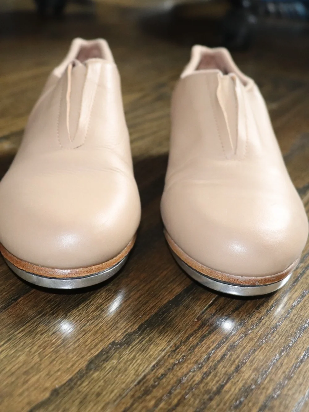 Woman's Bloch Tap- Flex Leather Slip On Tap Dance Shoes Beige | Tan Size 5.5 - Picture 12 of 14